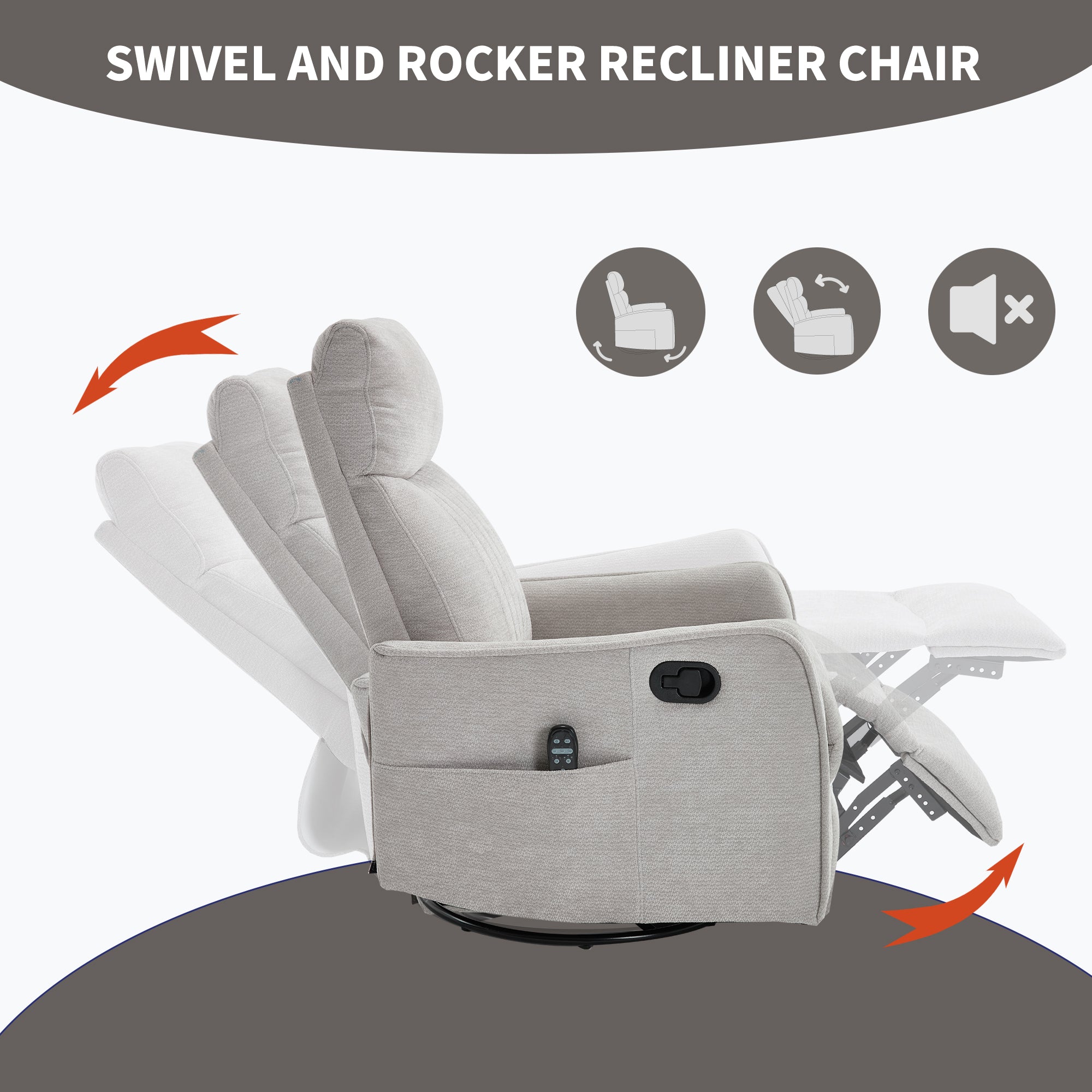 Comfortmax Light Recliner with Massage & Heat Function