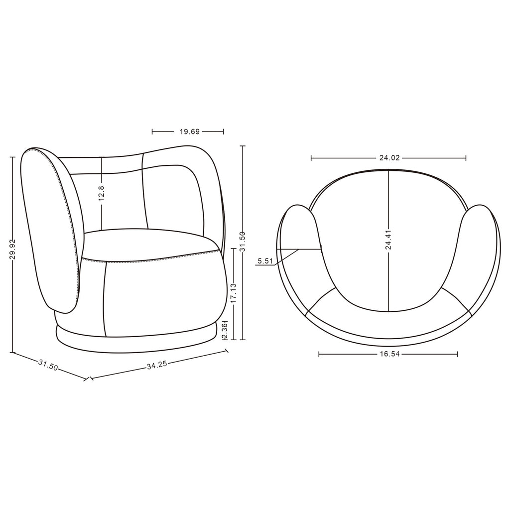Siri Upholstered Lounge Chair in Wheat