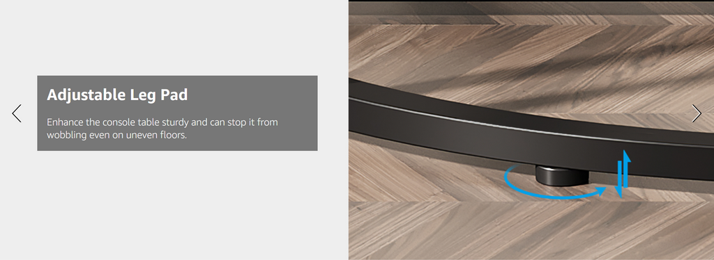 Half Moon Console Table for Entryway