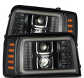 AlphaRex 92-96 Ford F-Series/Bronco PRO-Series Proj Headlight Blk w/Seq. Sig & DRL 880266 *Discontinued