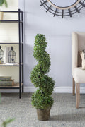 7.5x7.5x35" 3 Foot Tall Artificial Spiral Boxwood Tree