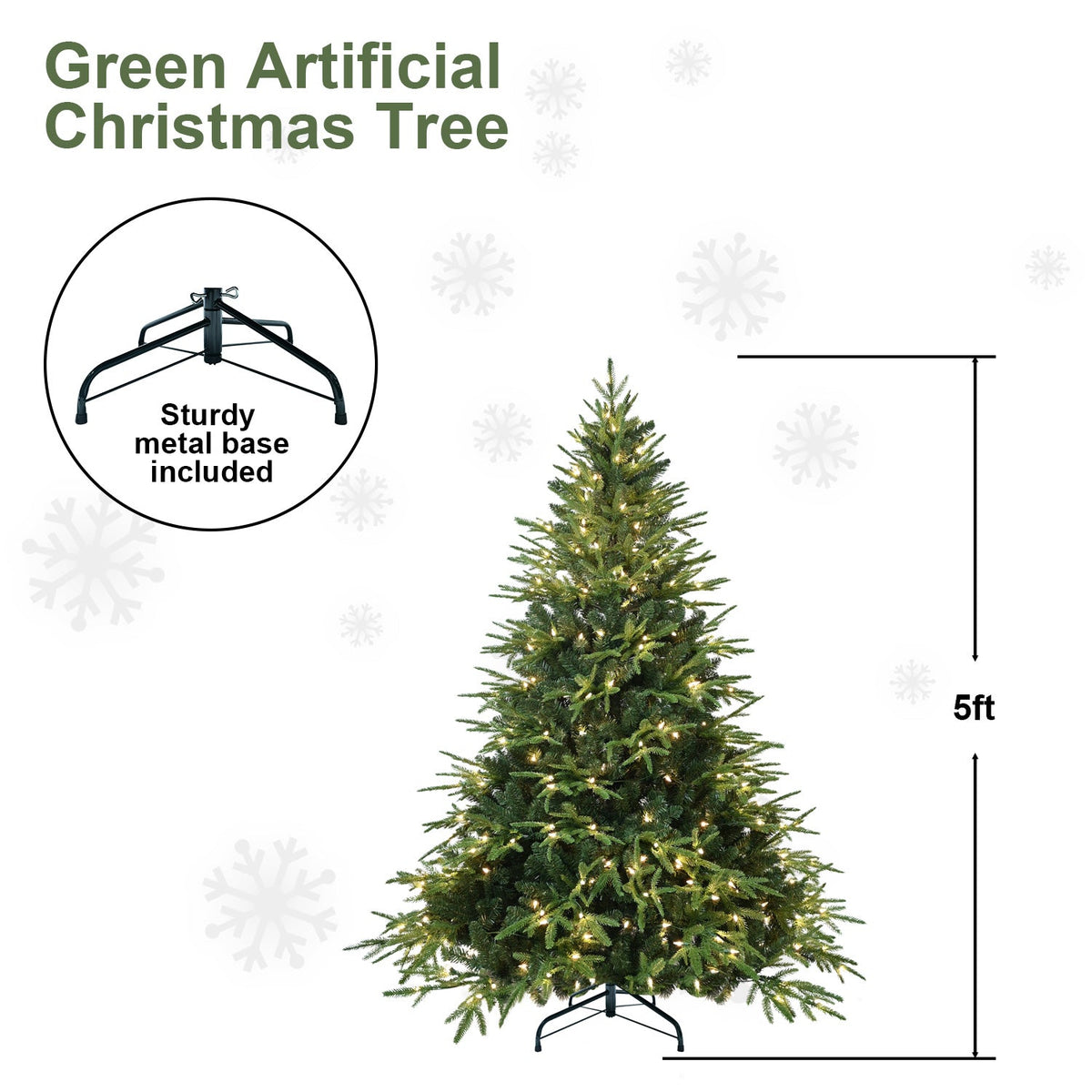 4ft Pre-Lit Artificial Christmas Tree