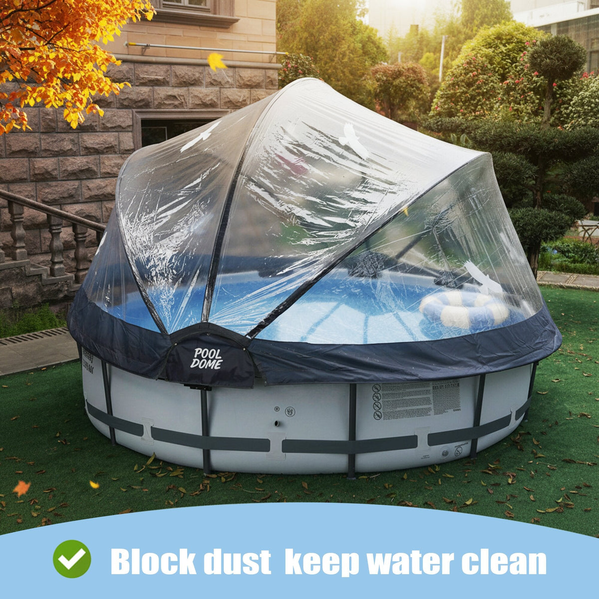 15 FT Round Multifunctional All Weather Cover Pool Dome Enclosure