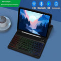 Ipad Protective Case Luminous Bluetooth Keyboard Leather Sheath