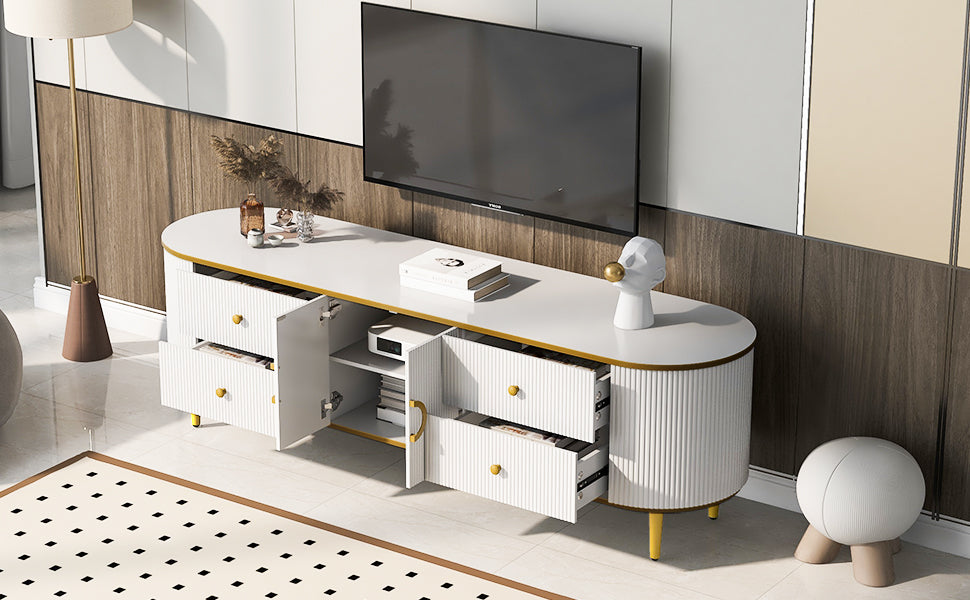 Vibe Haus Modern TV Stand for TVs Up to 80 Inches