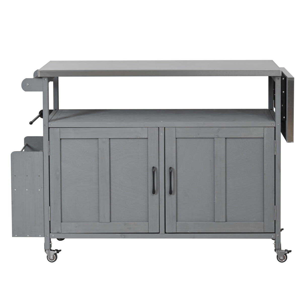 Foldable Outdoor Kitchen Island with Lockable Wheels