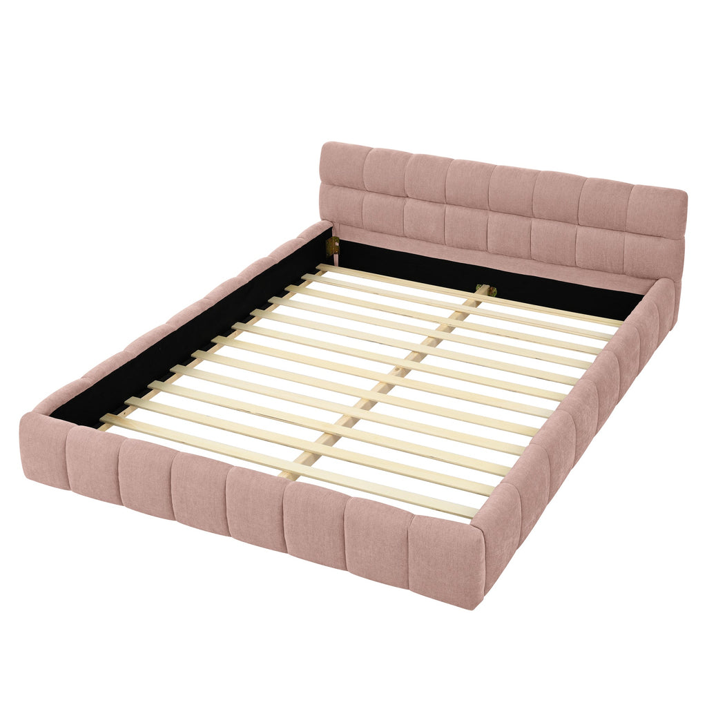 Queen Size Upholstered Bed Frame with Headboard