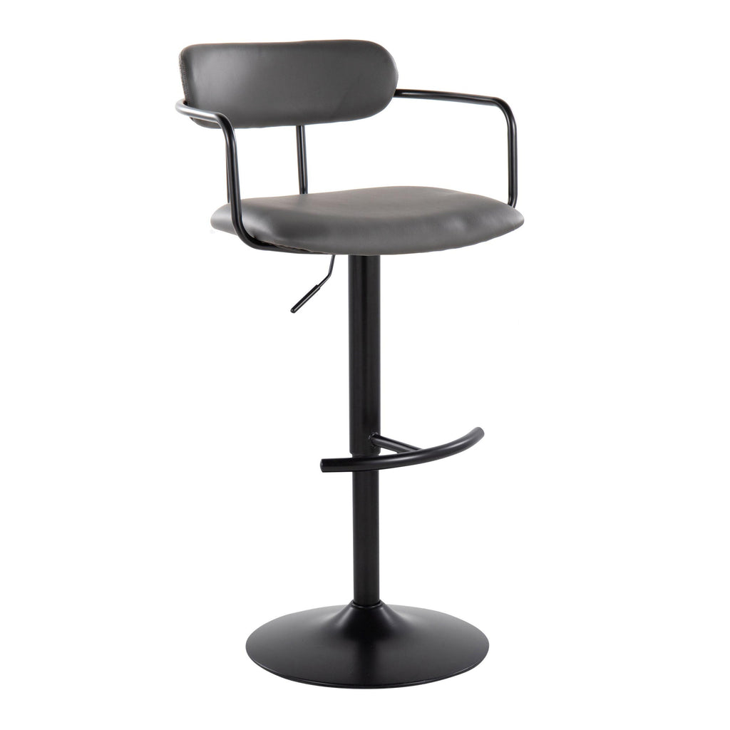 Contemporary Adjustable Height Barstool with Swivel
