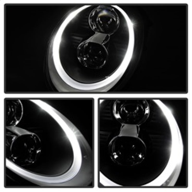 Spyder Porsche 911 997 2005-2009 Projector Headlights Halogen Model DRL LED Blk PRO-YD-P99705-DRL-BK 5080134