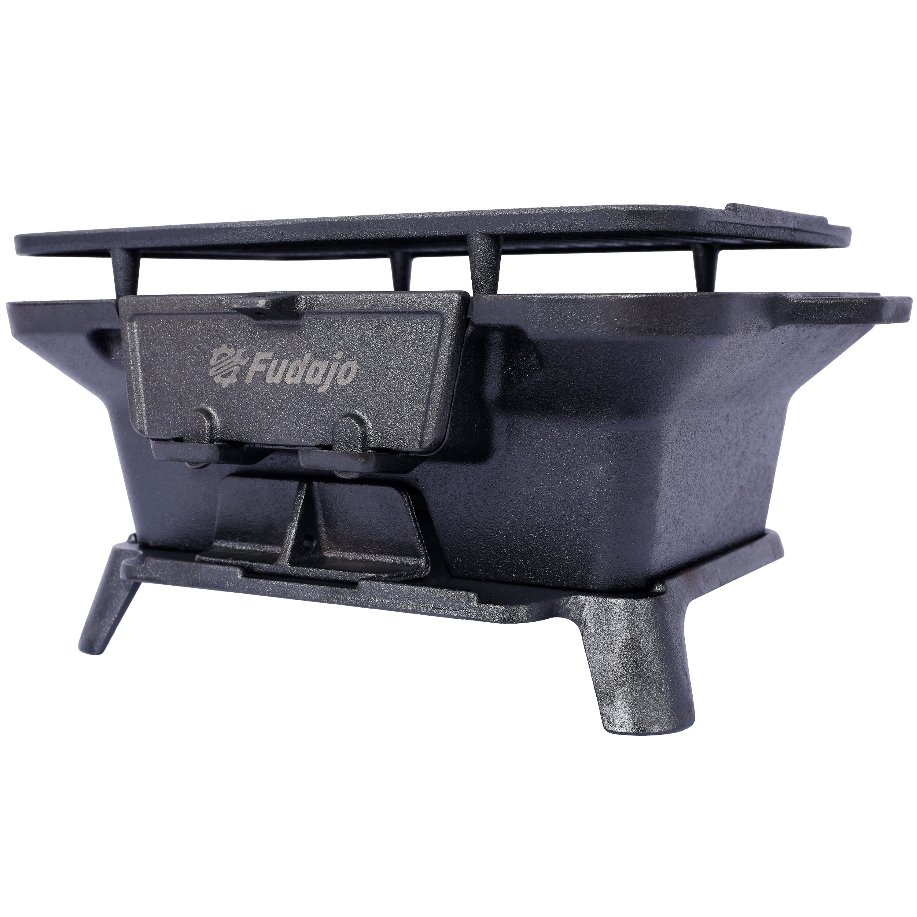 Oval Cast Iron Grill - Portable Outdoor Cooking