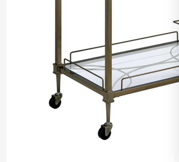 Aditya Mirrored & Antique Kitchen Cart