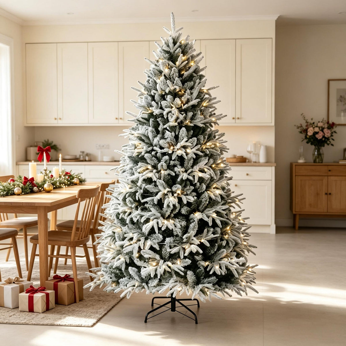 Snowy Frosted Artificial Christmas Tree