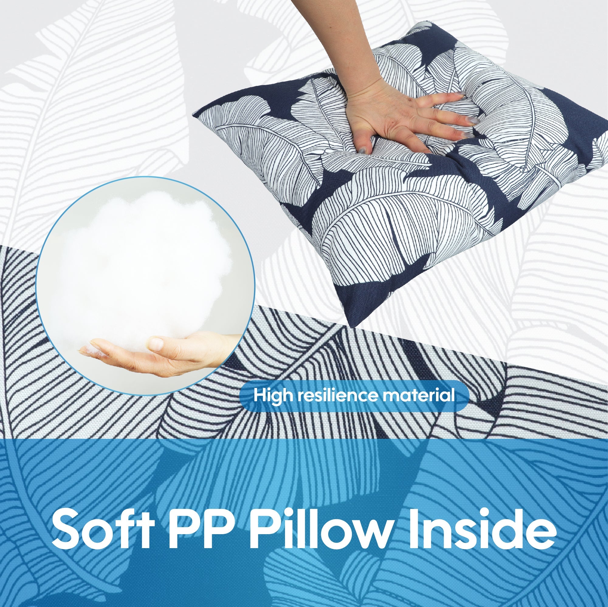 2 Pack Outdoor Throw Pillows - Waterproof & Fade-Resistant