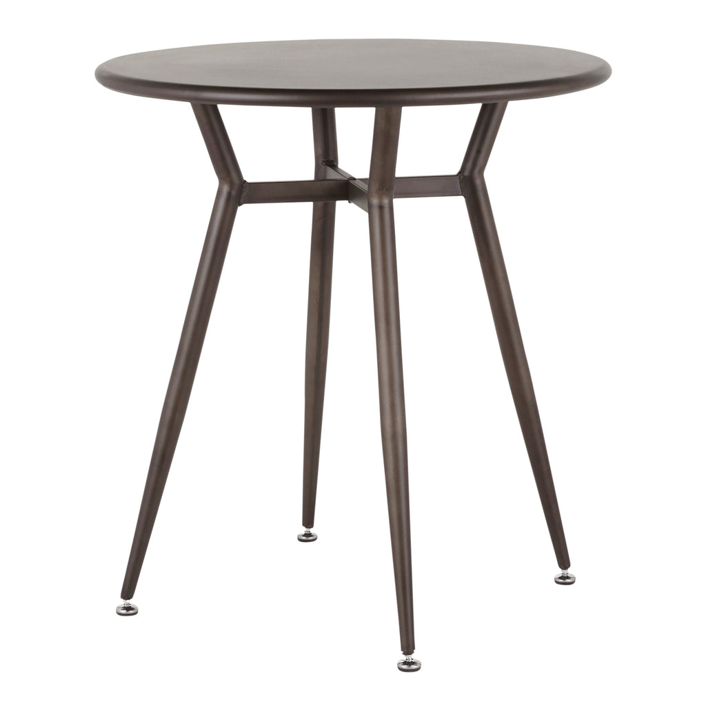 Round Dinette Table in Antique Metal