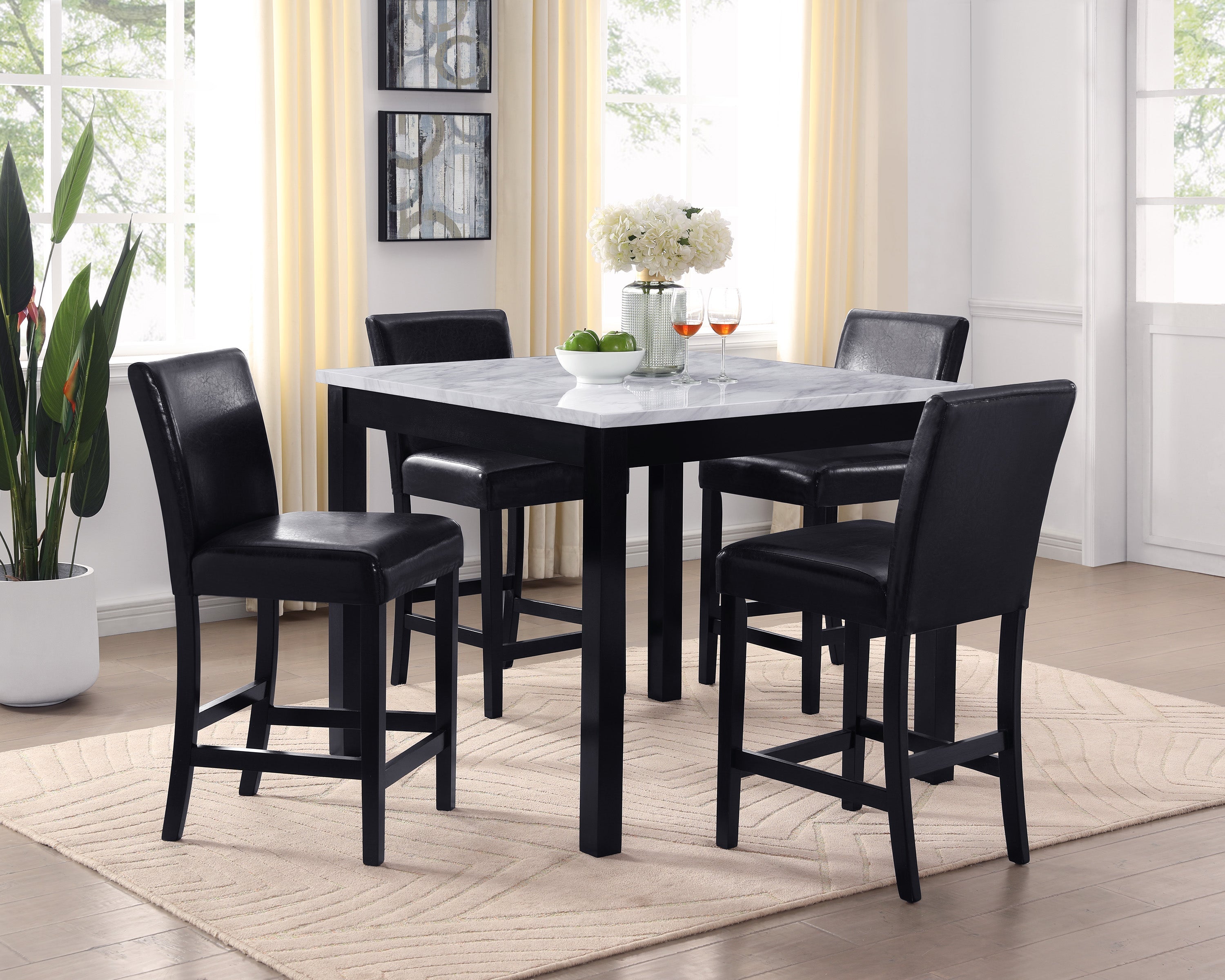5pc Counter Height Dining Set Square