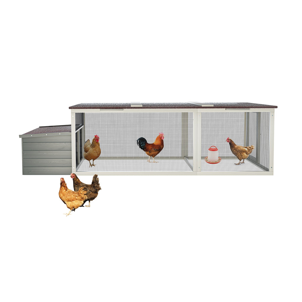 Large Wooden Chicken Coop with Nesting Box