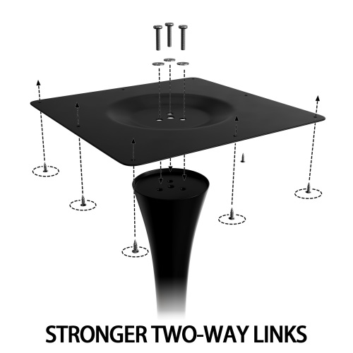 Modern Round Dining Table - Black 31.5''