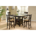 Tolland Cappuccino and Tan Upholstery Dining Set