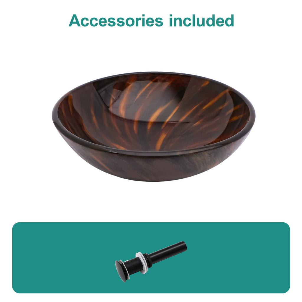 Bathroom Artistic Tempered Glass Vessel Bathroom Sink