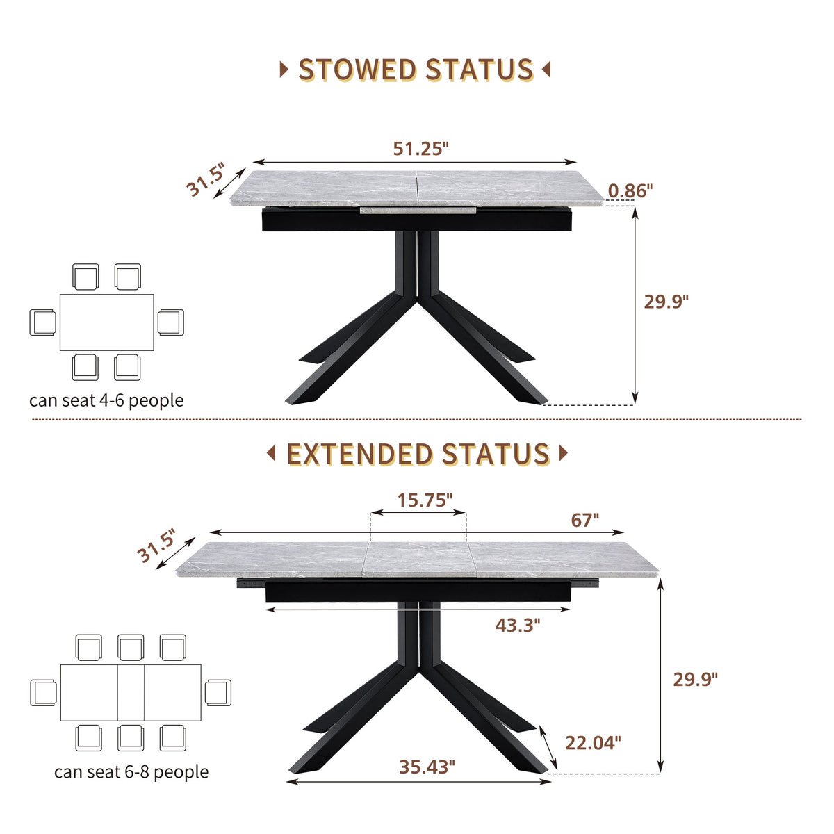 Modern Rectangular Dining Table