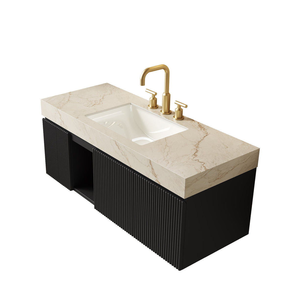 Eiden 48" Bathroom Vanity & Sink, Floating Storage Cabinet
