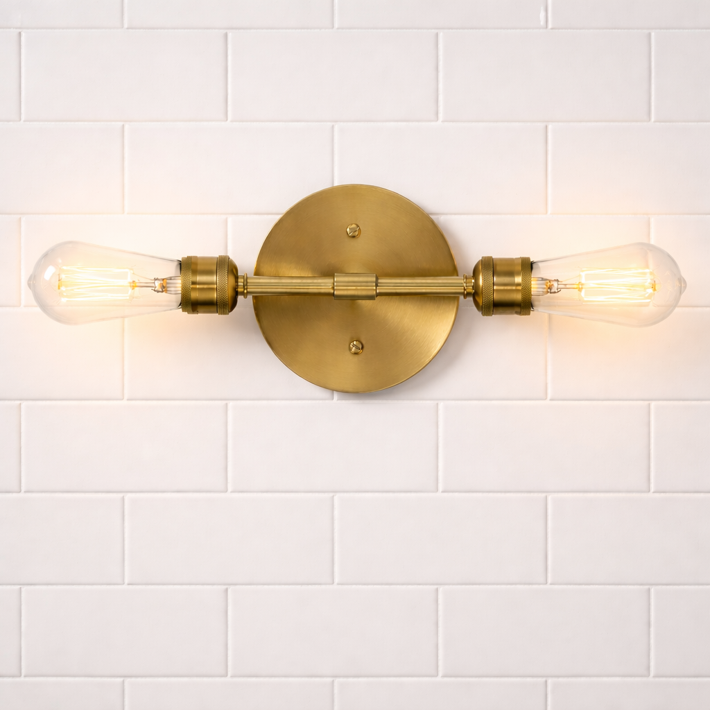 Reverie Double Lights Bathroom Wall Sconce