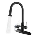 3-in-1 Kitchen Faucet with Press-Type Glass Rinser