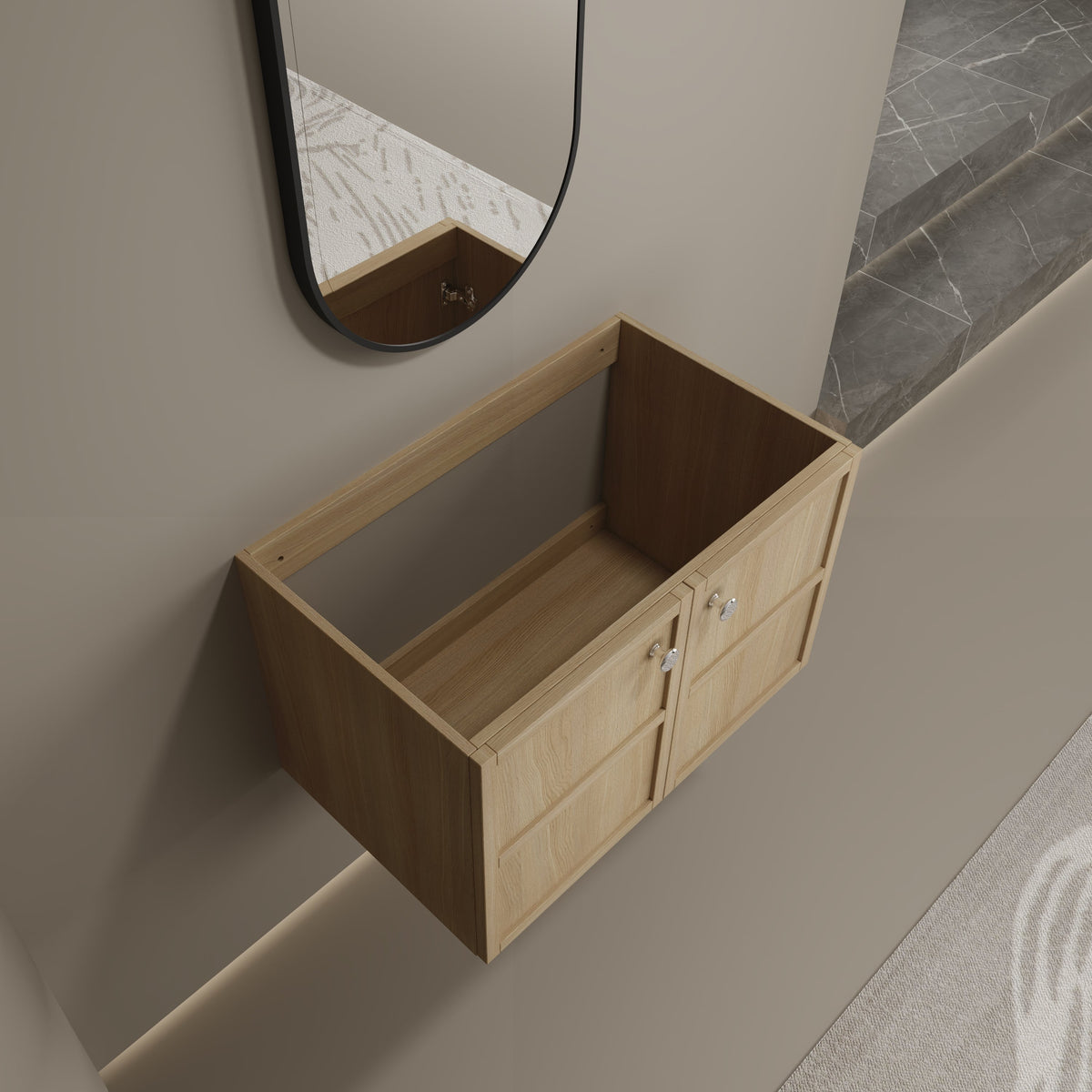 30" Wall-Mounted Bathroom Vanity with 2 Soft Closing Doors