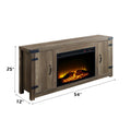 Tobias Rustic Indoor Fireplace TV Stand
