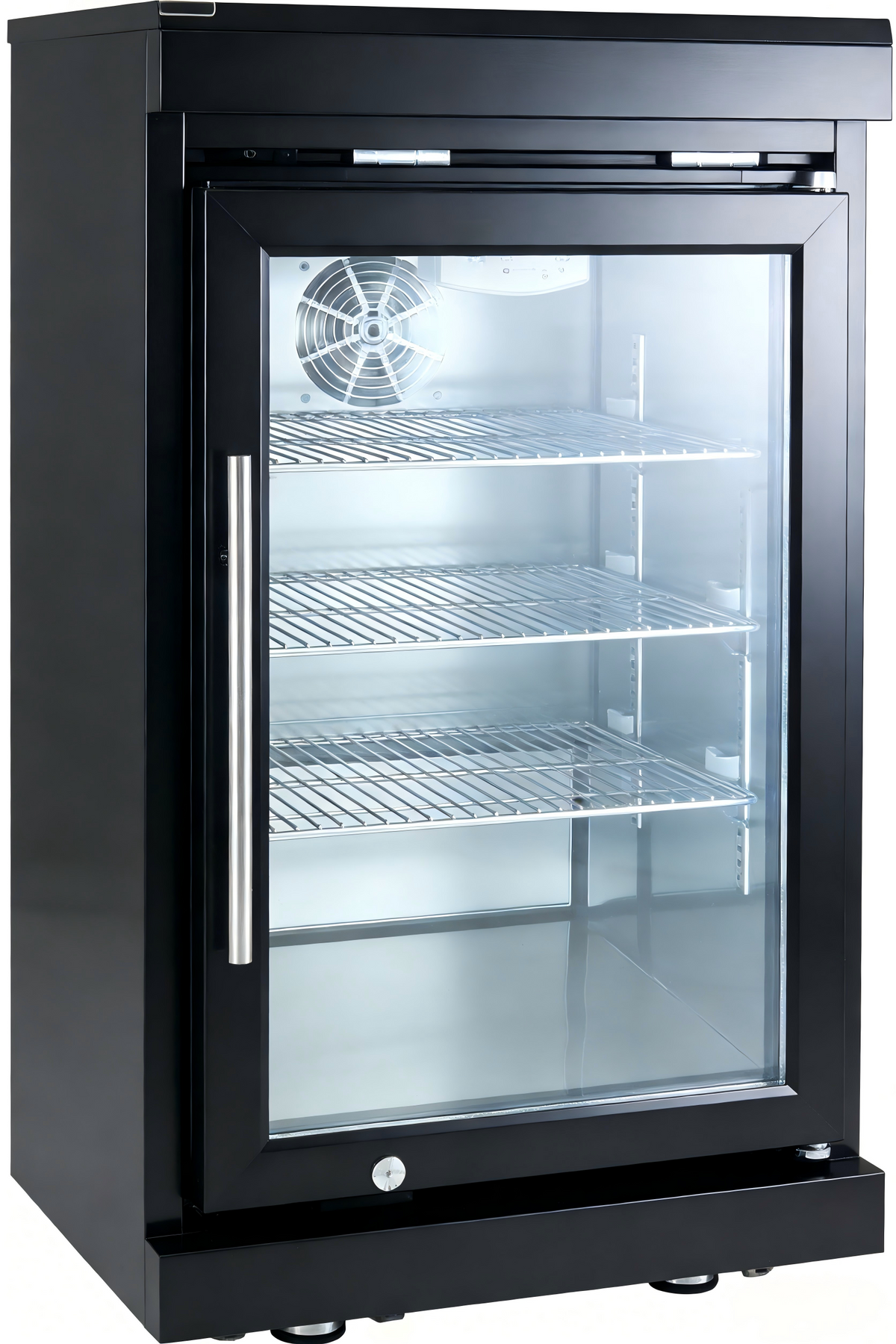Black Single Door Fridge Cabinet for Outdoor Kitchens