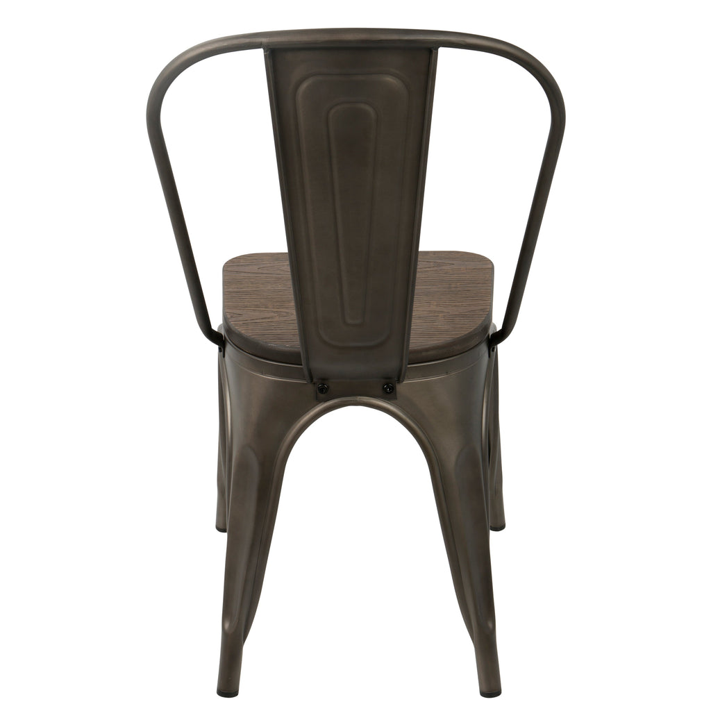 Farmhouse Stackable Dining Chair in Antique Finish