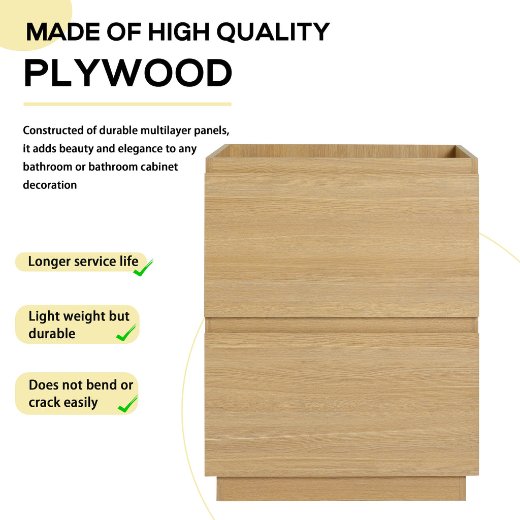 24" Bathroom Vanity with Double Drawer