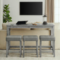 59 Inch Bar Table, Dining Table and Chair Set