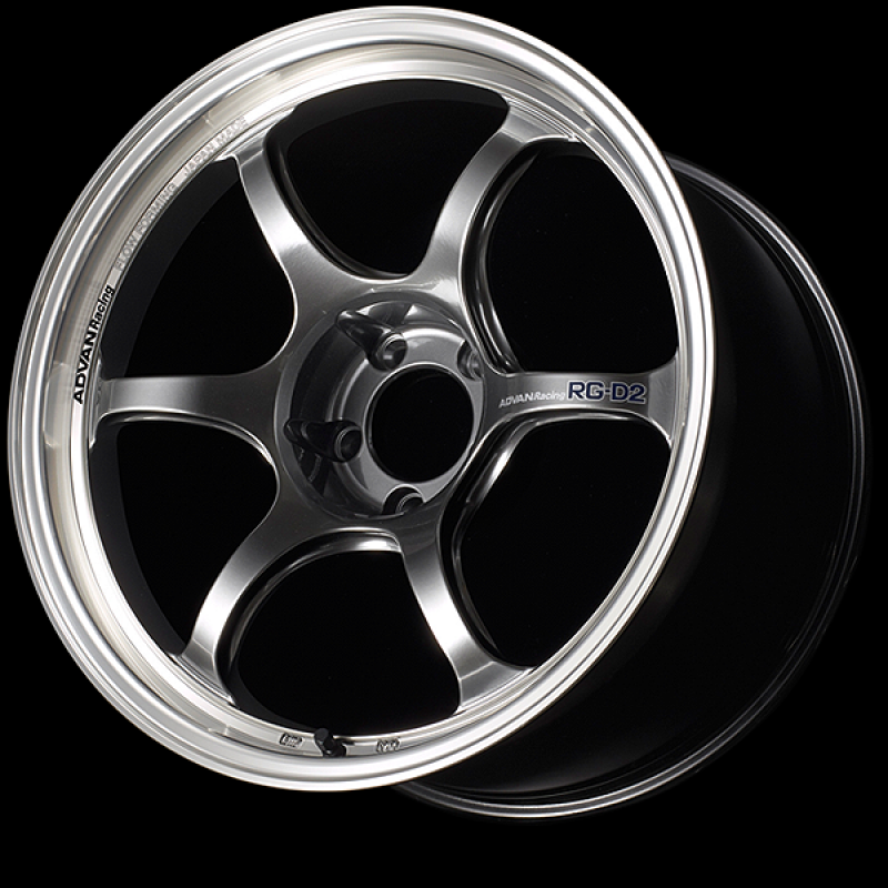 Advan RG-D2 18x8.0 / +48 Offset / 5x112 / 66.5mm Bore / Machining and Racing Hyper Black YAT8G48MHB