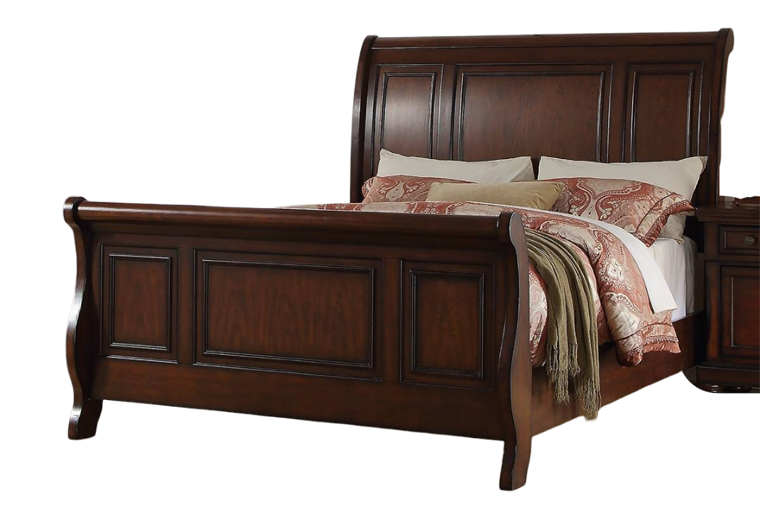 Traditional 3pc Set Queen Size Bed with Nightstands