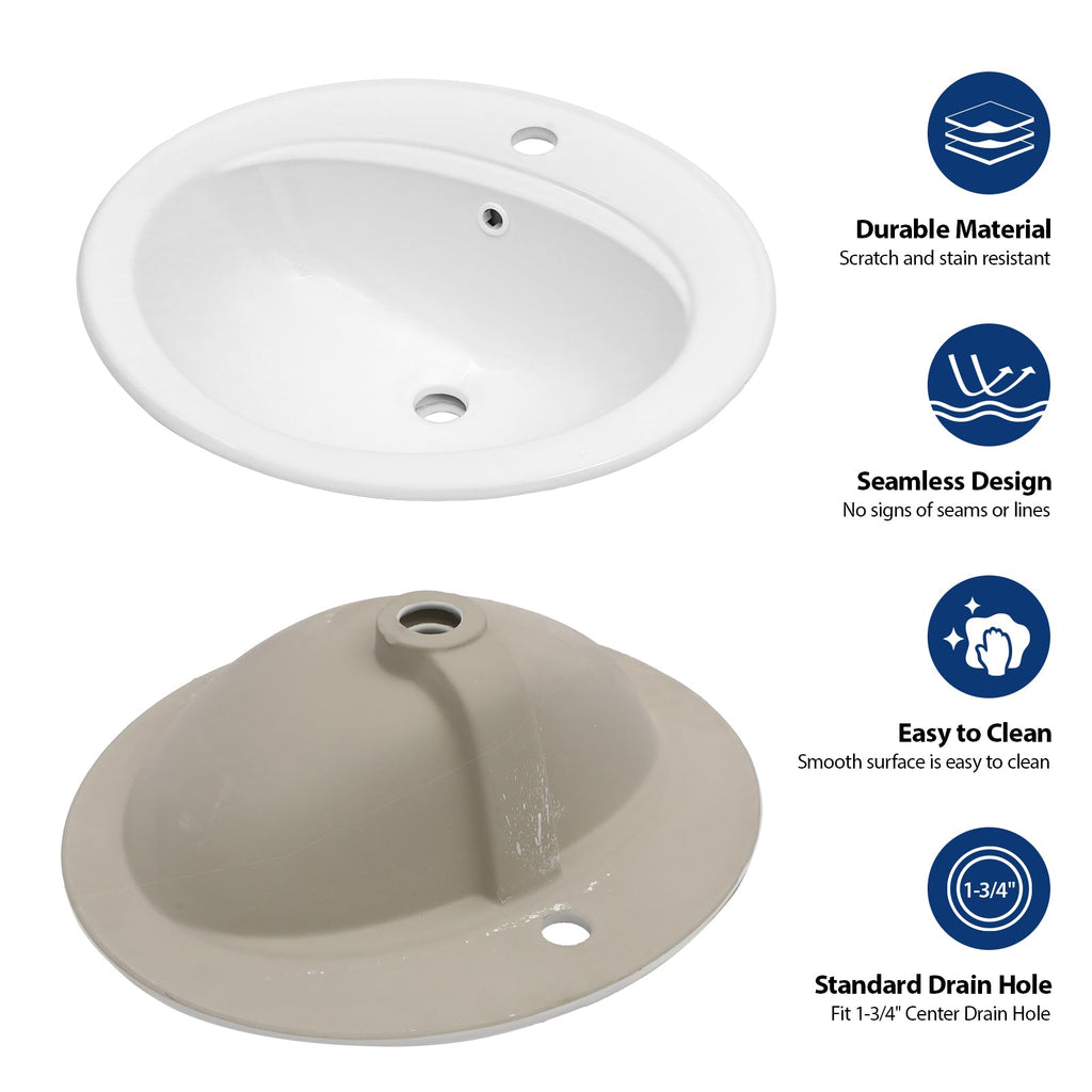 21.8 Inch Drop In Bathroom Sink