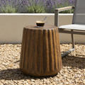 MGO Outdoor Indoor Side Table - Durable Tree Stump Style