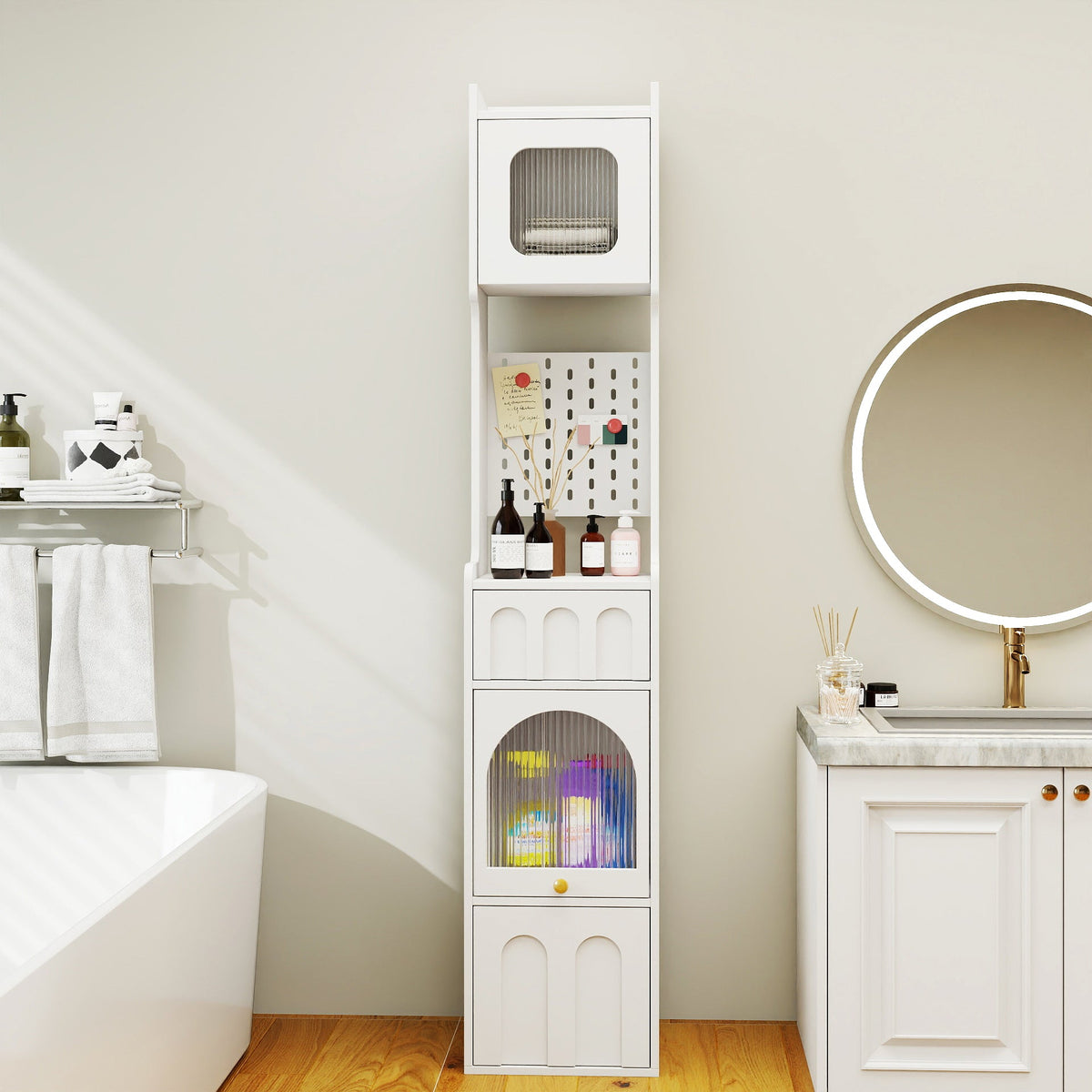 70.87" H Tall Bathroom Storage Cabinet