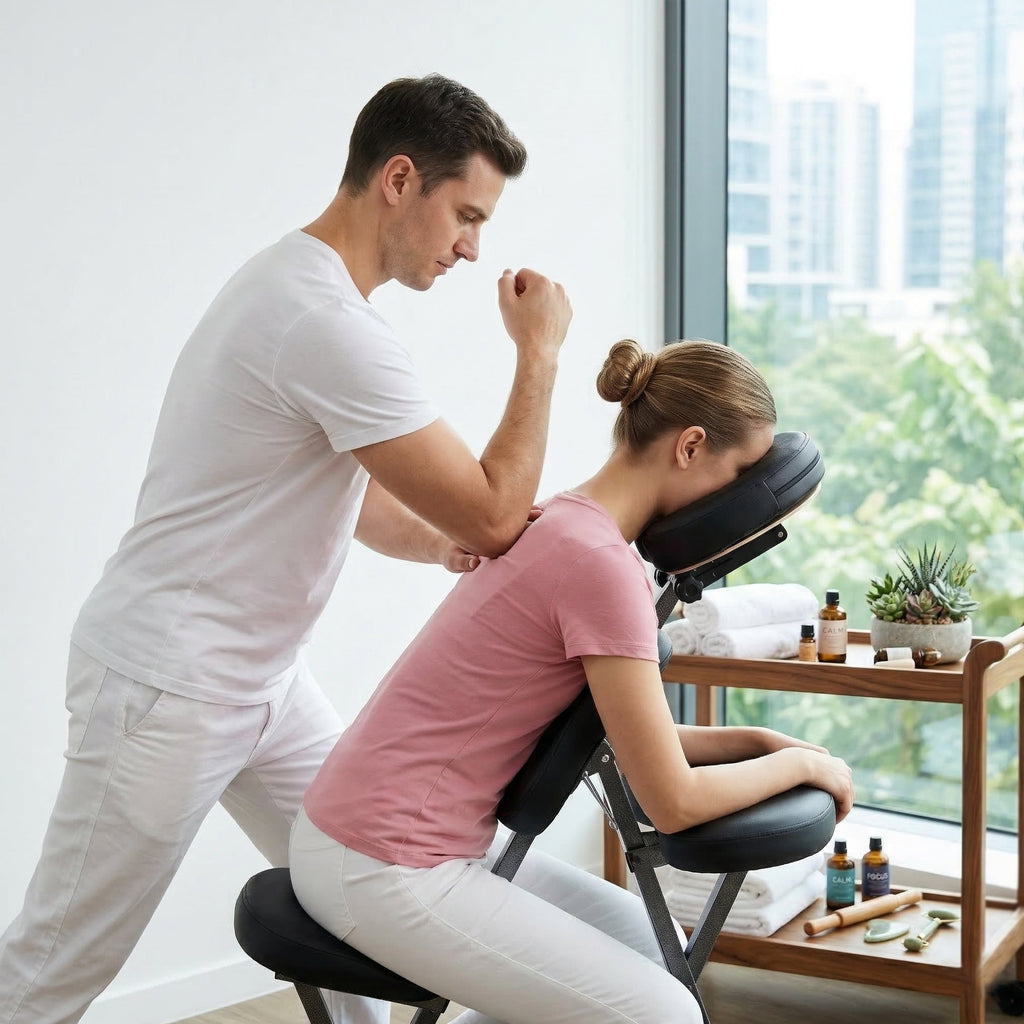 Portable Massage Chair for Tattoo and Spa with Adjustable Face Cradle