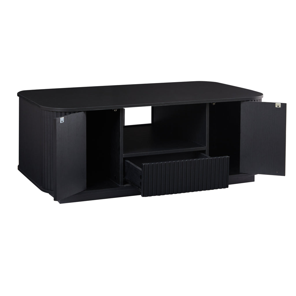 Modern Luxury Oval Coffee Table with Drawers