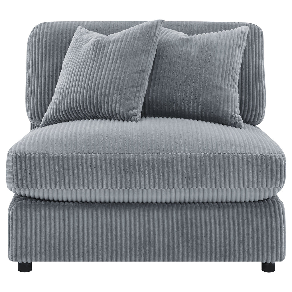 Cassidy Fog Upholstered Armless Chair