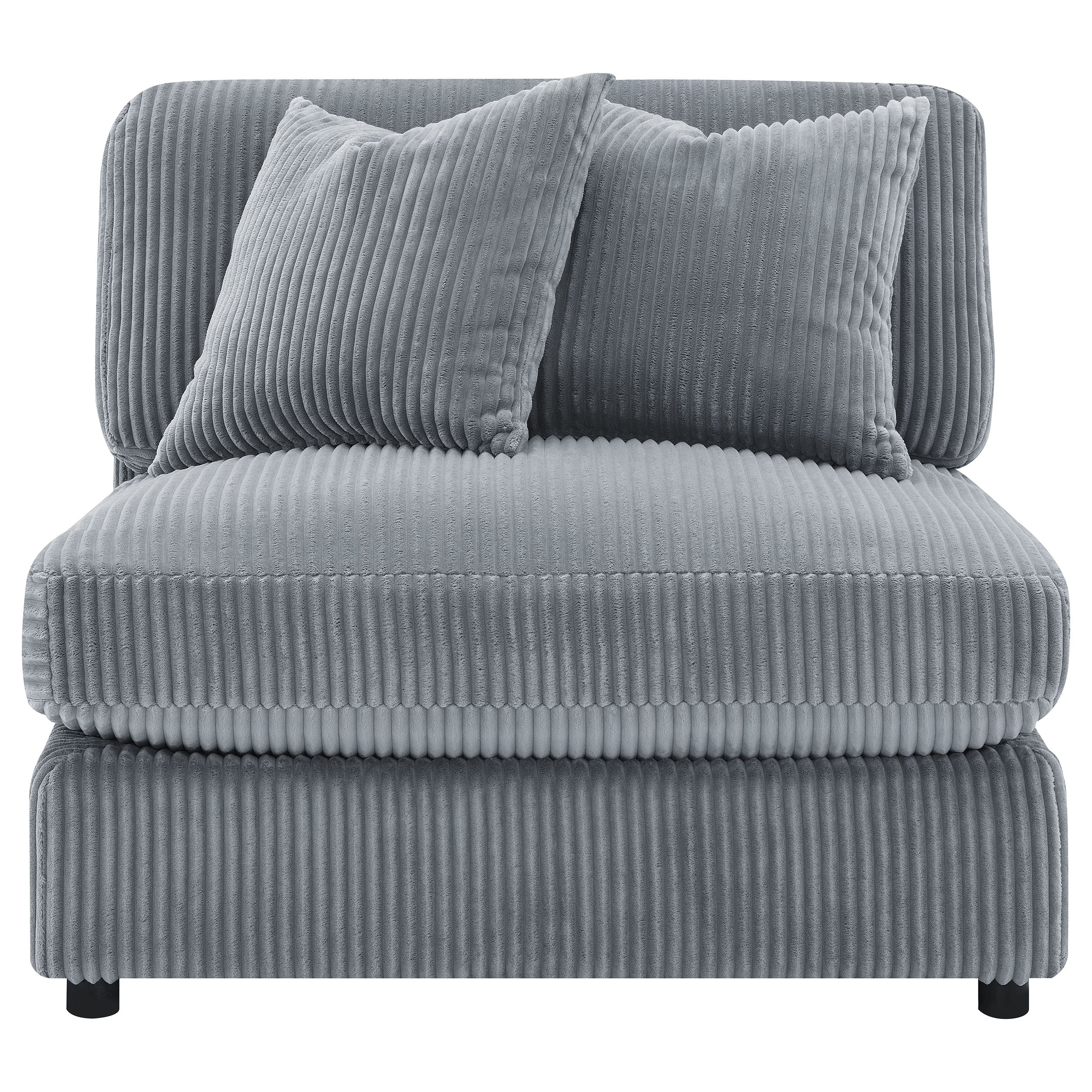 Cassidy Fog Upholstered Armless Chair