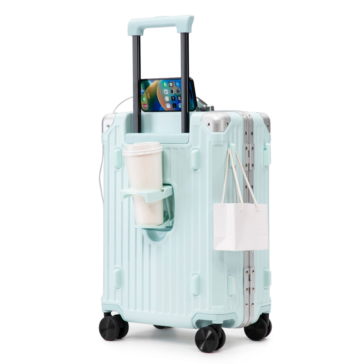 20 Inch Carry On Luggage - Aluminum Frame ABS Hard Shell Suitcase