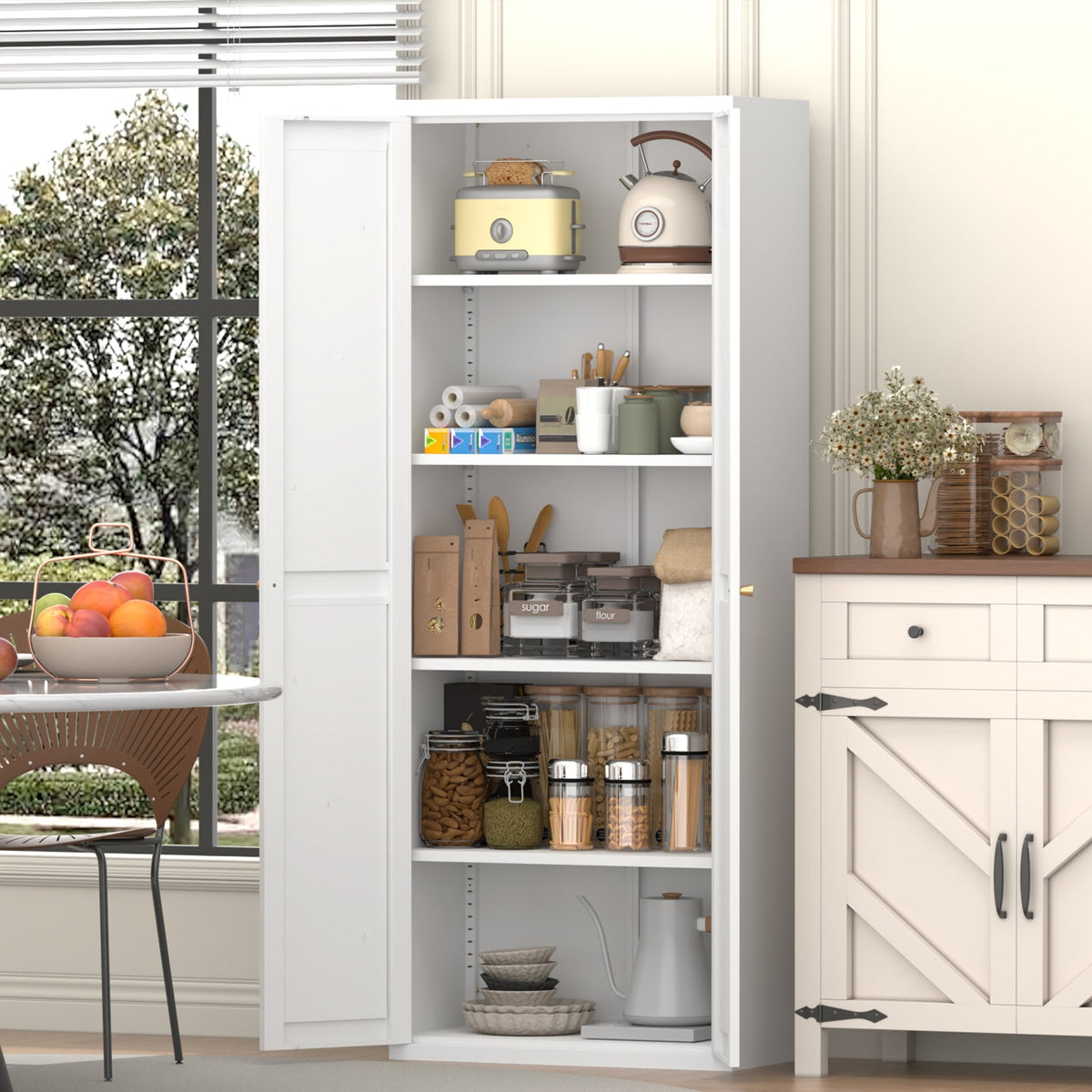 Metal Adjustable 2 Doors Storage Cabinet