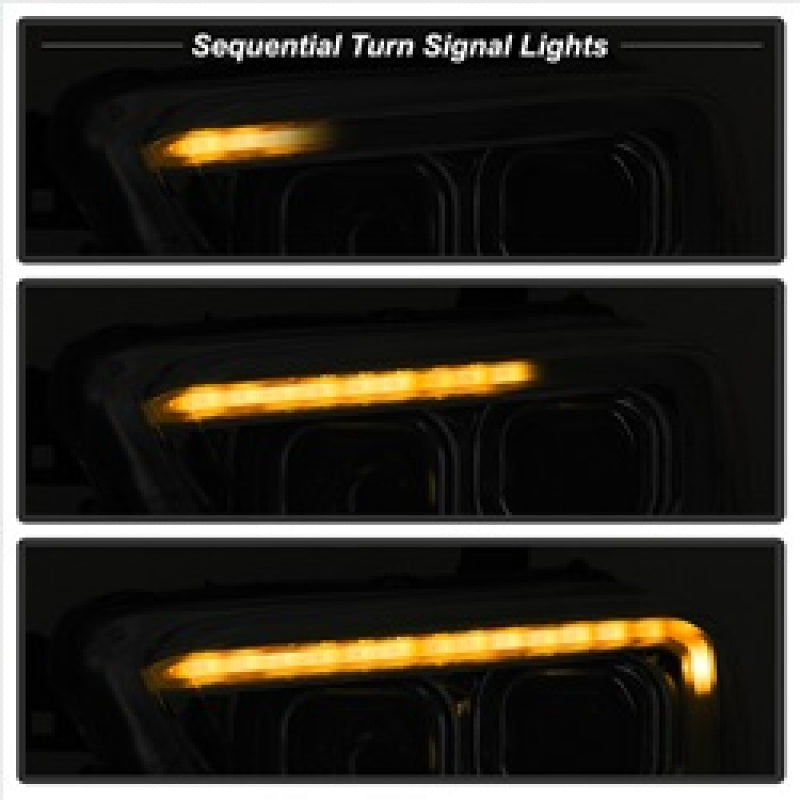 SPYDER xTune Toyota Tacoma 16-18 DRL Light Bar Projector Headlights - Chrome PRO-JH-TTA16-LBDRL-C 9039263