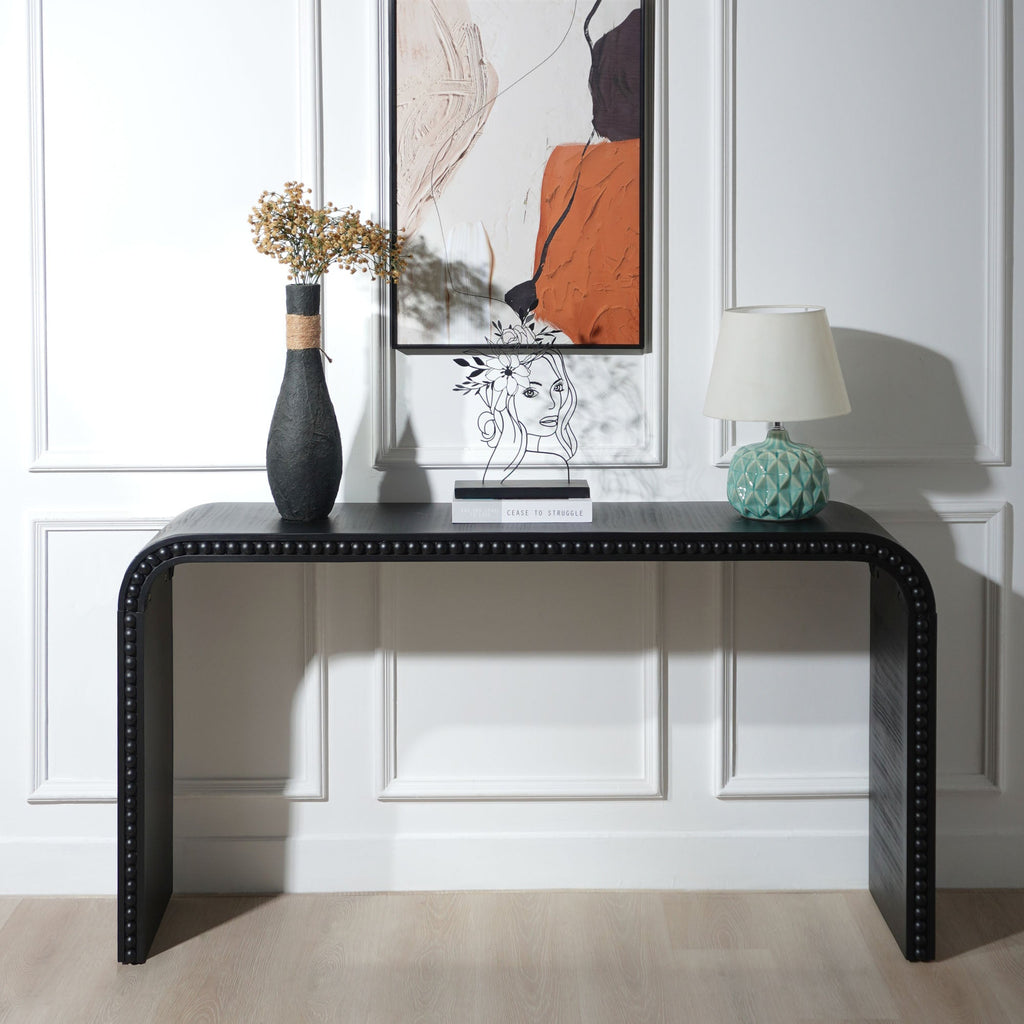 Black Wood Console Table