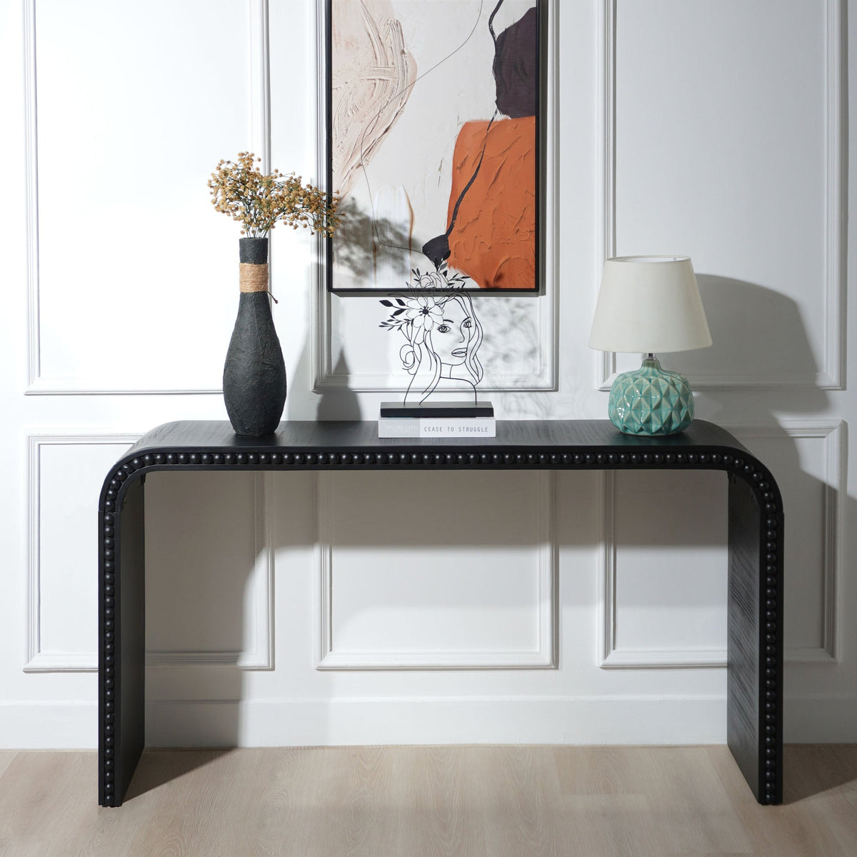 Black Wood Console Table
