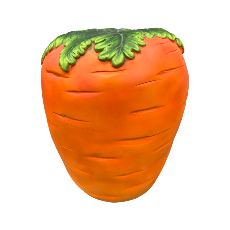 16" Oversized Carrot Shaped Resin Stool