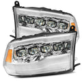 AlphaRex 09-18 Dodge Ram 1500HD NOVA LED Projector Headlights Plank Style Design Chrome w/DRL 880591 *Discontinued