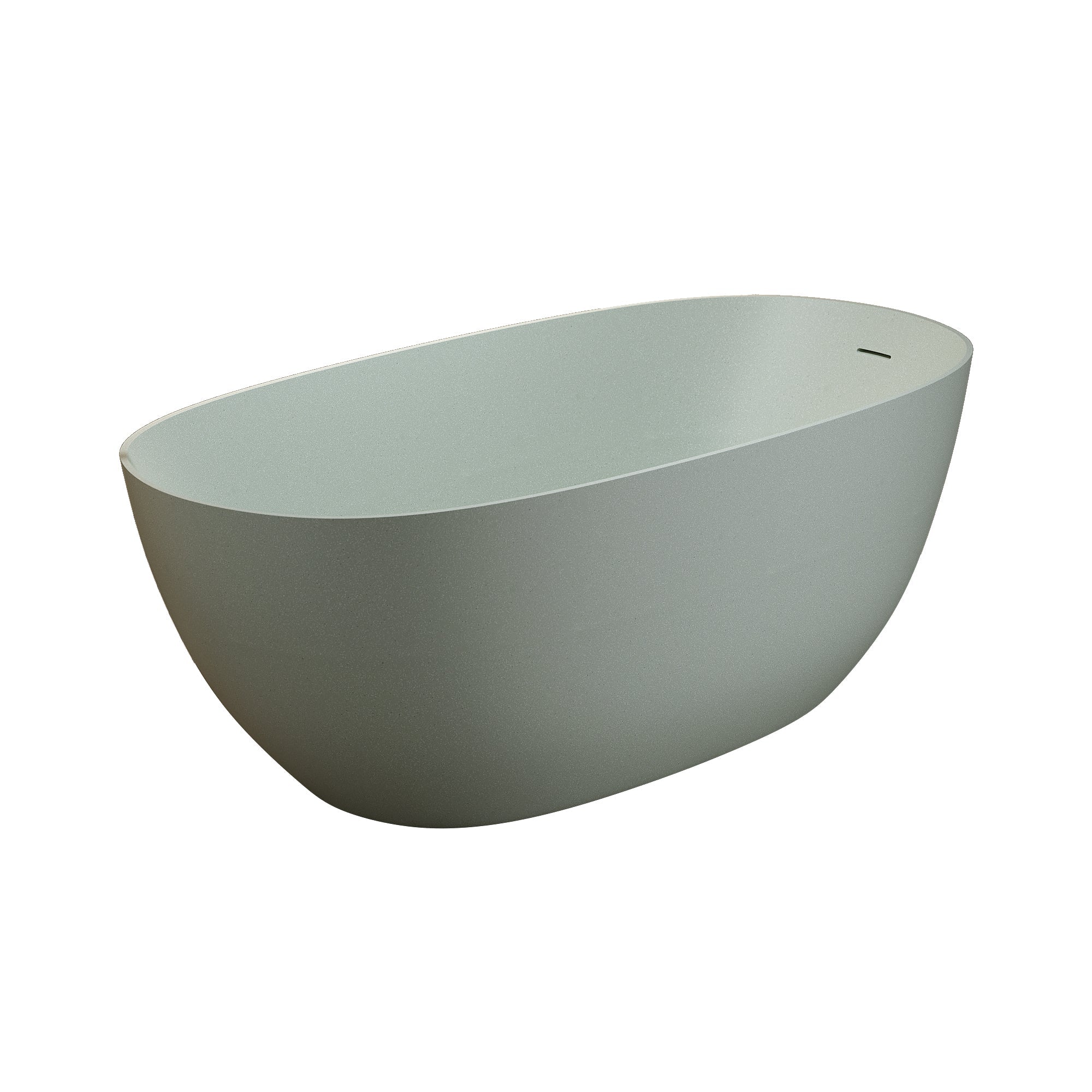 57'' Freestanding Bathtub Resin Stone Soaking Bathtub